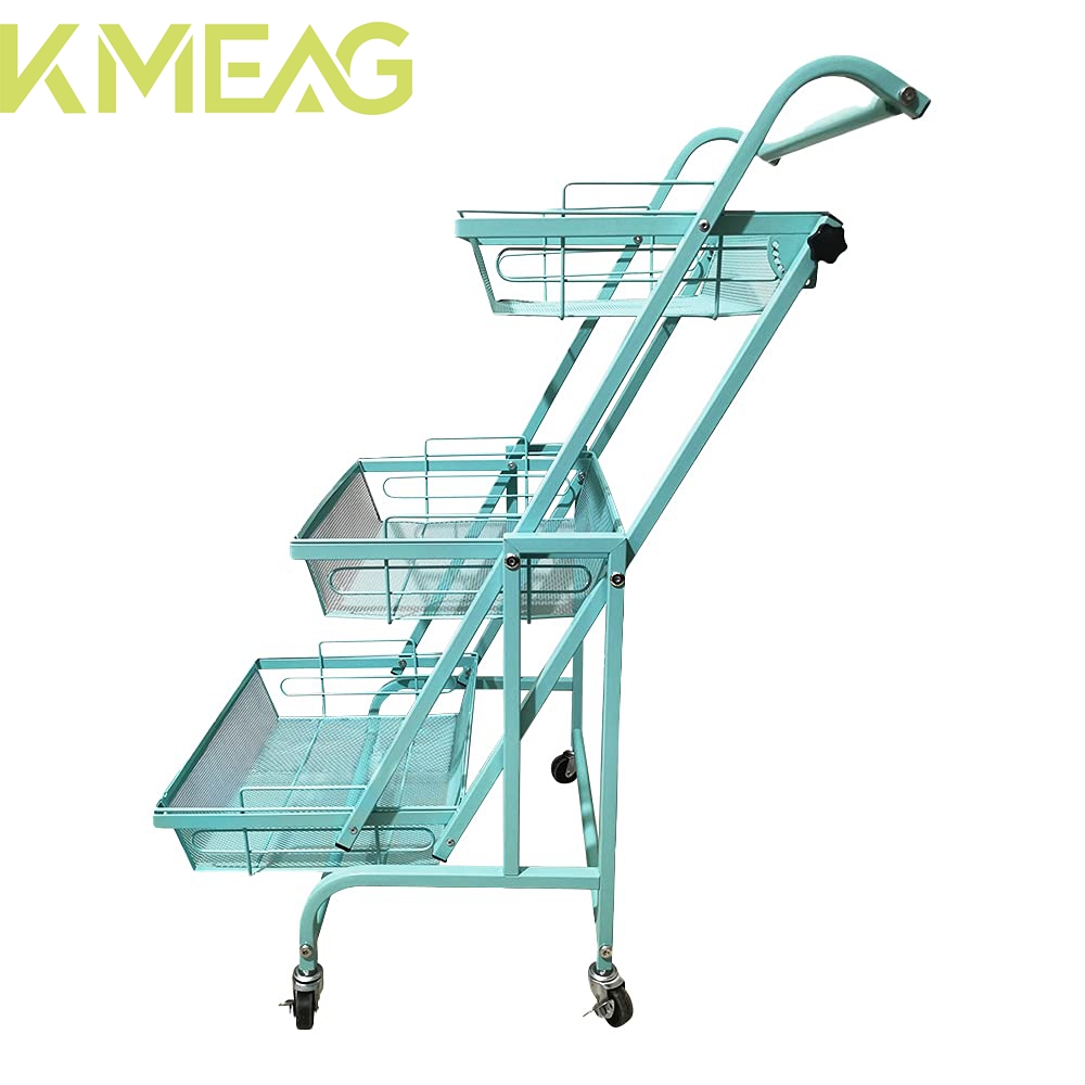 キッチンワゴン 【商品内容】：キッチンワゴン) 【カラー】：ミント) 【サイズ】：(約)44cm×30cm×94.5cm【メッシュカゴサイズ】：(約)37cm×30cm×8cm) 【重量】：(約)7.