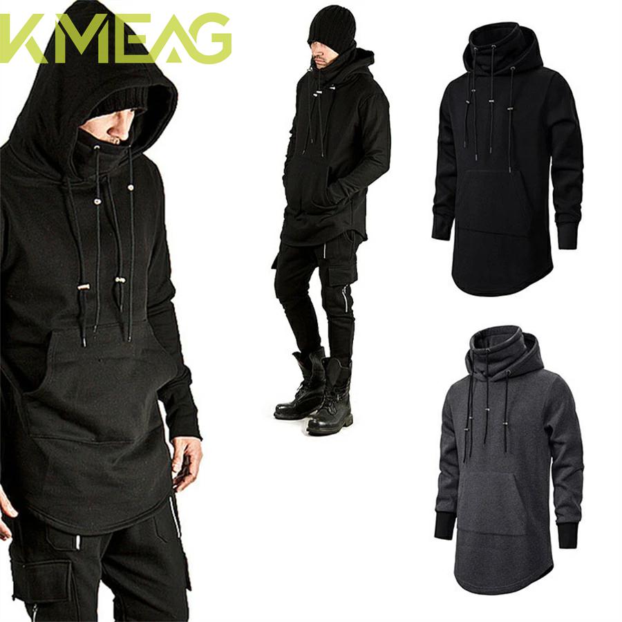カラー：ブラック・グレー サイズ：M,L,XL,2XL セーターアメリカ暖かい秋冬メンズファッショントップスニット・セーター柔らかい衛衣セーター円ネック男性メンズ大サイズフード付き無地紳士服衛衣中で長
