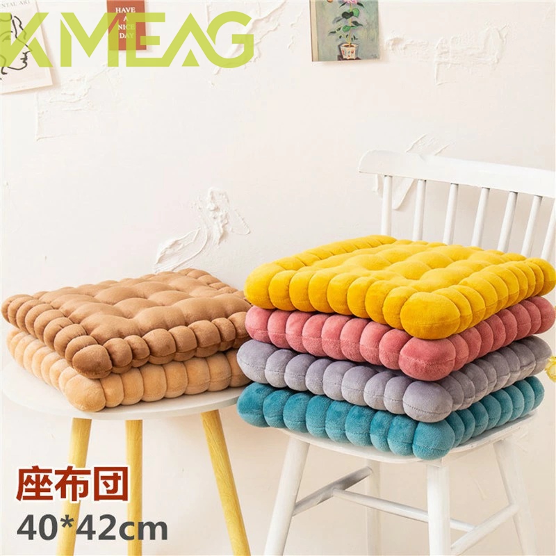 座布団 低反発 クッション 蒲団 40×42cm 低反発クッション チェアパッド クッション/正方形/四角 フロア クッション 低反発 高反発 椅子用 フロアクッション ざぶとん ラウンド クッション