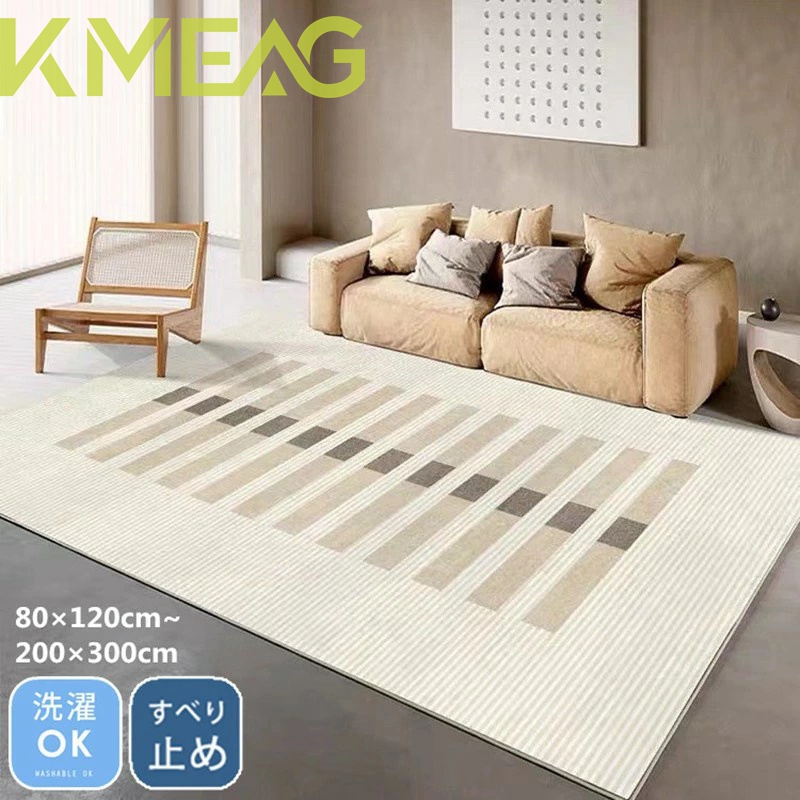 ラグ 洗える カーペット 厚手 ラグマット 200×300cm 滑り止め 絨毯 マット 北欧 おしゃれ 屋内マット 長方形 室内 屋内 床暖房対応 オールシーズン 冬 夏 ウォッシャブル リビング ふ