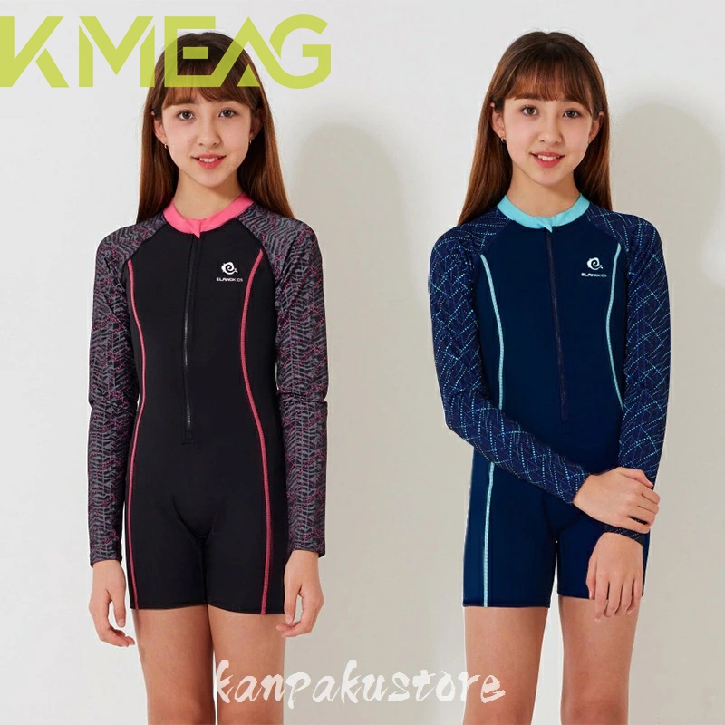 スクール水着 女の子 オールインワン 長袖 スクール UVカット 一体型 競泳水着 女児 キッズ 水着 子供水着 キッズ水着 ジュニア 子供 幼稚園 小学生 中学生 スイミング スイムウェア 紫外線対